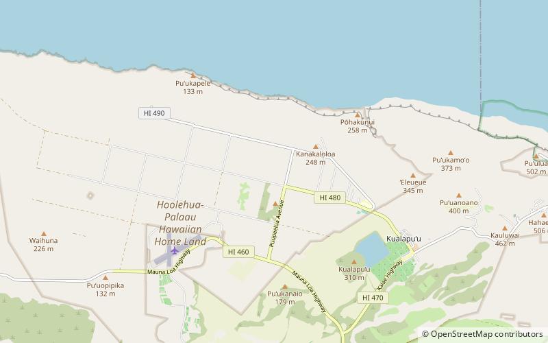 hoolehua molokai location map