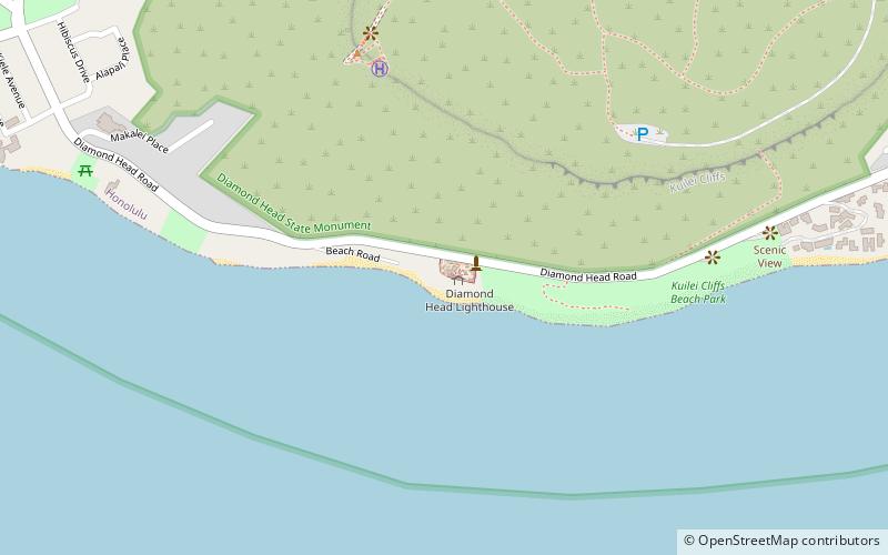 Diamond Head Lighthouse location map