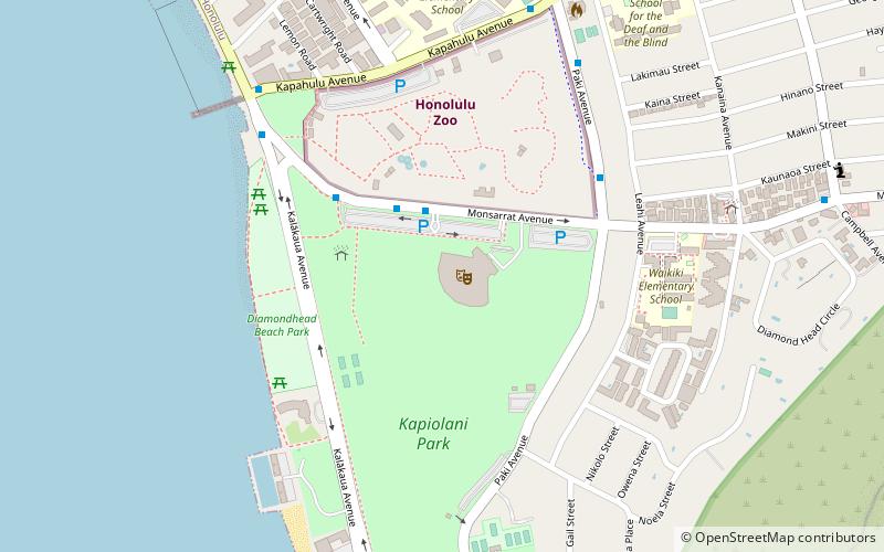 Waikiki Shell location map