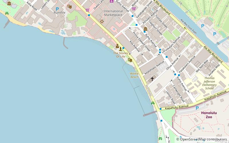 kuhio beach park honolulu location map