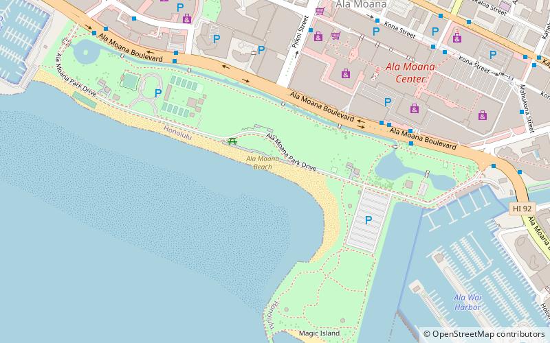 Ala Moana Beach Park location map