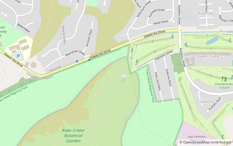 Koko Crater Botanical Garden location map