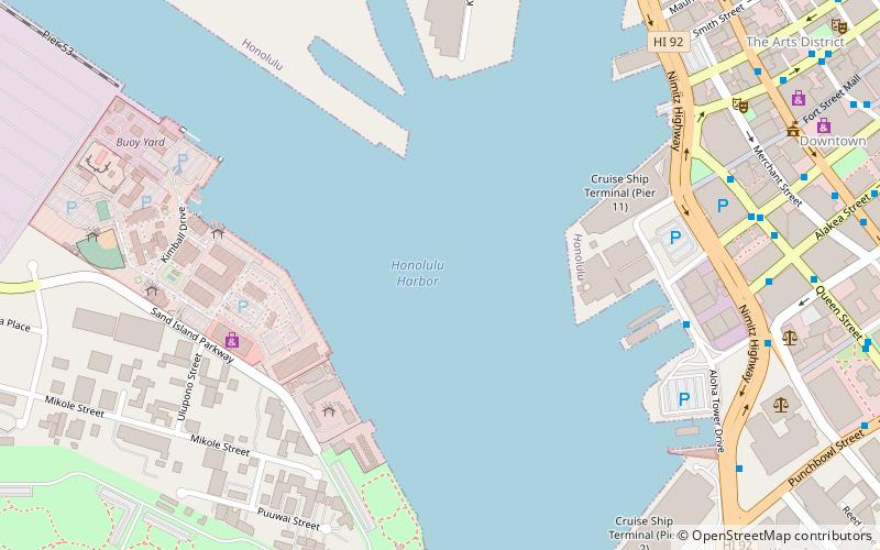 Honolulu Harbor location map