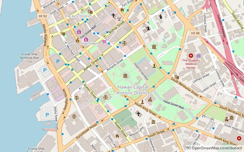 `Iolani Palace location map