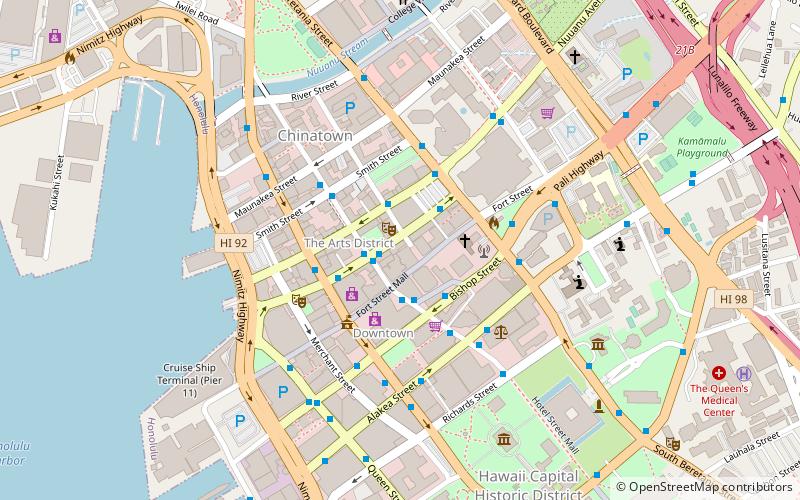 Hawaii Capital Historic District location map