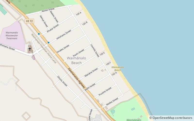 Waimanalo Beach location map