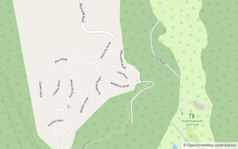 Maunawili Falls Trail location map