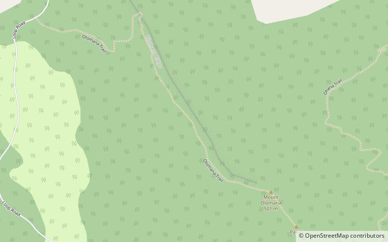 Olomana Mountain location map