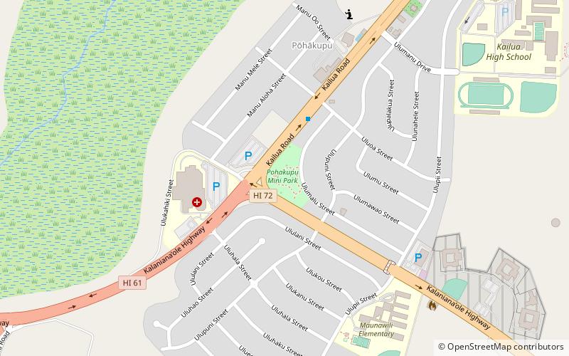 pohakupu mini park kailua location map