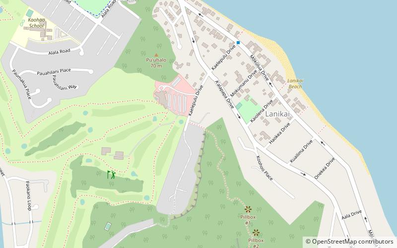 lanikai pillbox kailua location map