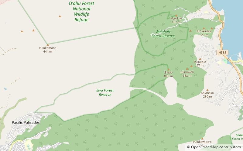 Koʻolau Range location map