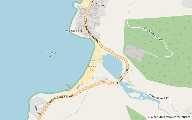 Waimea Bay location map