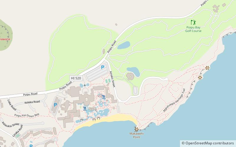 Poipu Bay Golf Course location map