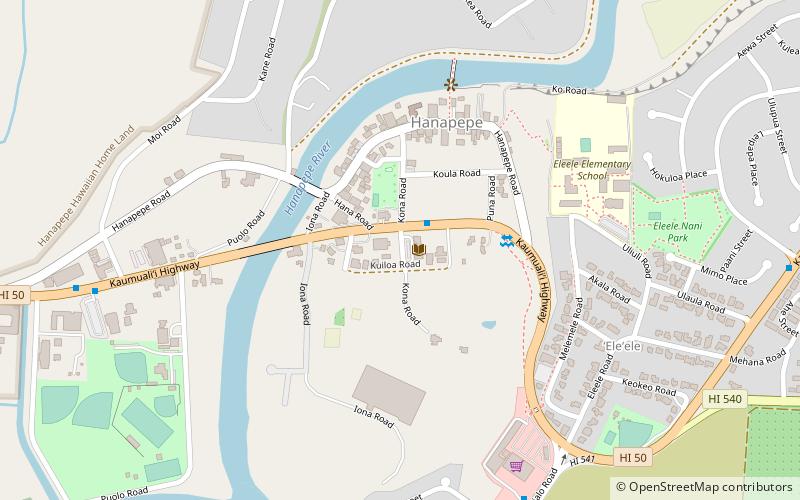 Hanapēpē Public Library location map