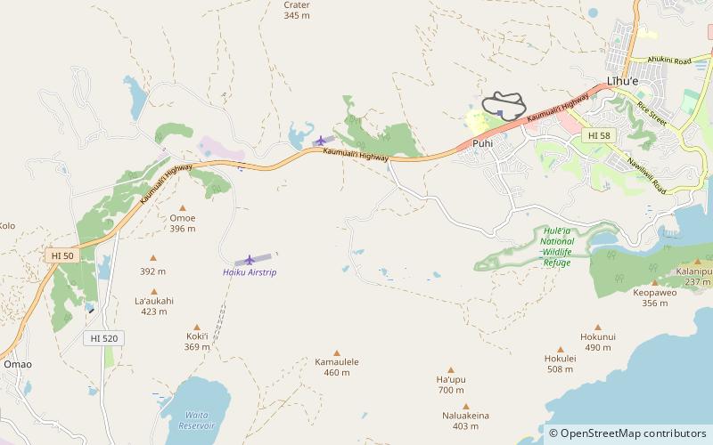 Kipu Falls location map
