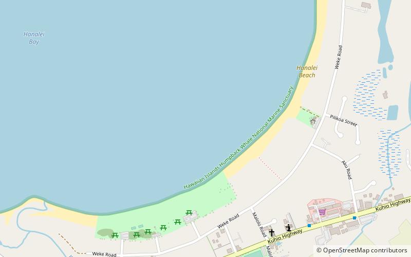 hanalei beach location map
