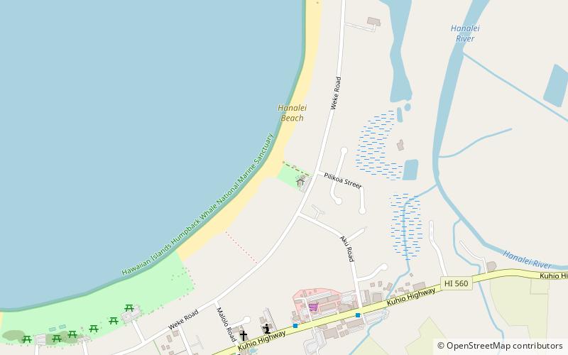 hanalei pavilion beach park location map