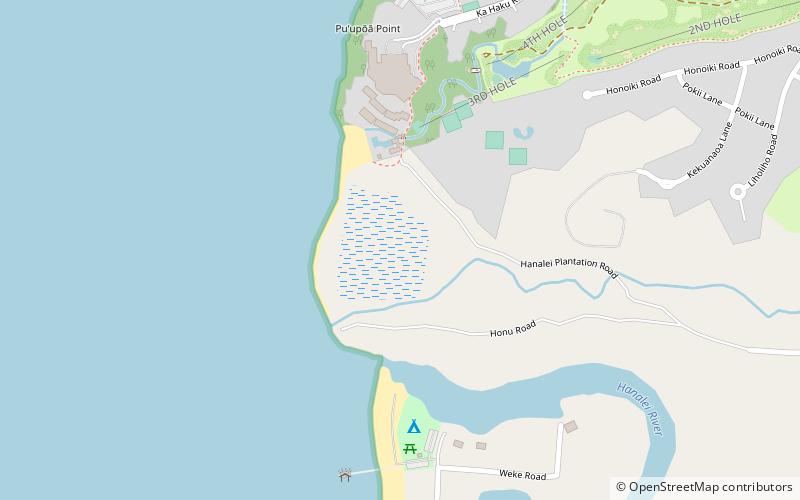 Pu'u Poa Beach location map
