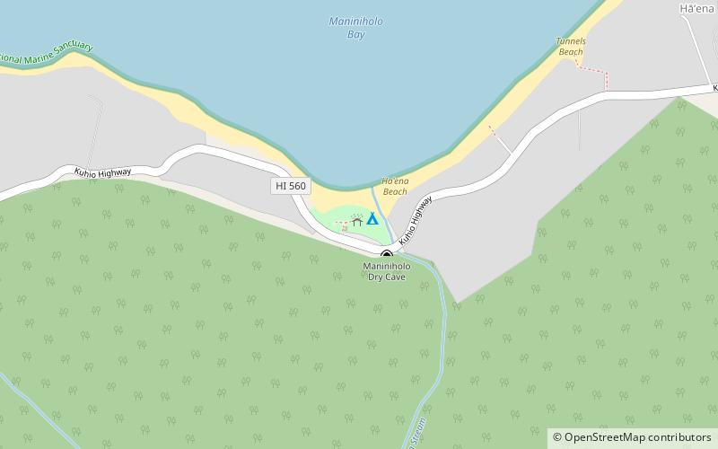 haena beach park hanalei location map