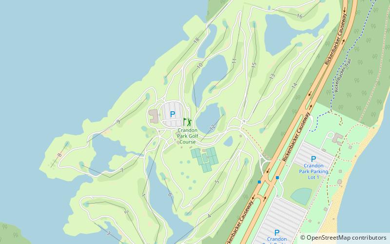 Crandon Golf at Key Biscayne location map