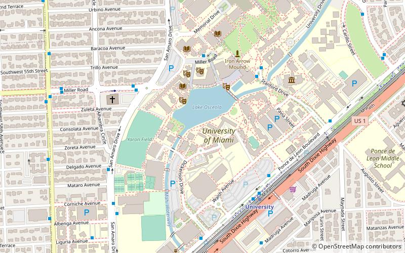 Université de Miami location map