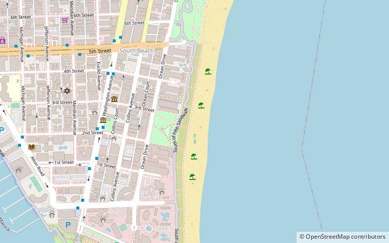 3rd st beach yoga miami beach location map