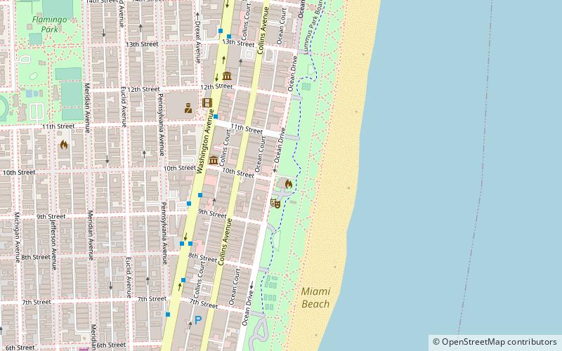 art deco district miami beach location map