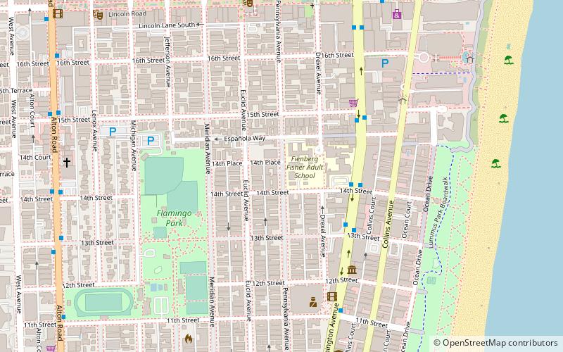 Miami Beach Architectural District location map