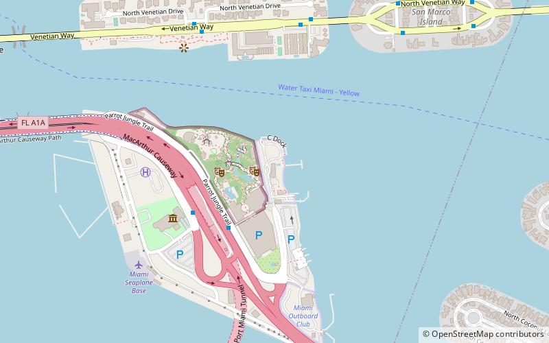 Miami Yacht Club location map