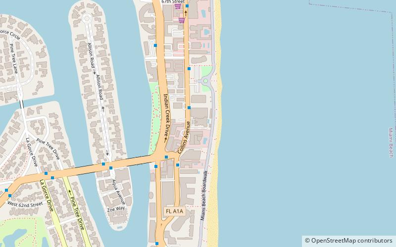 akoya condominiums miami beach location map