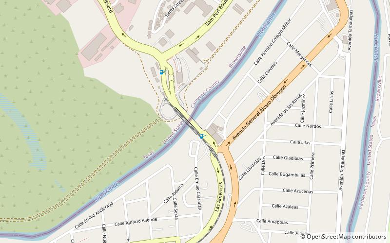 Brownsville & Matamoros International Bridge location map