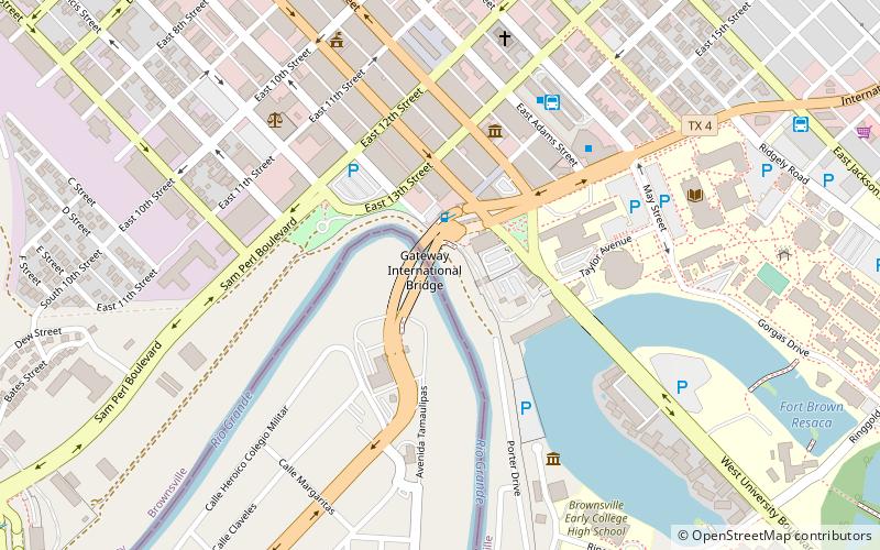 Gateway International Bridge location map