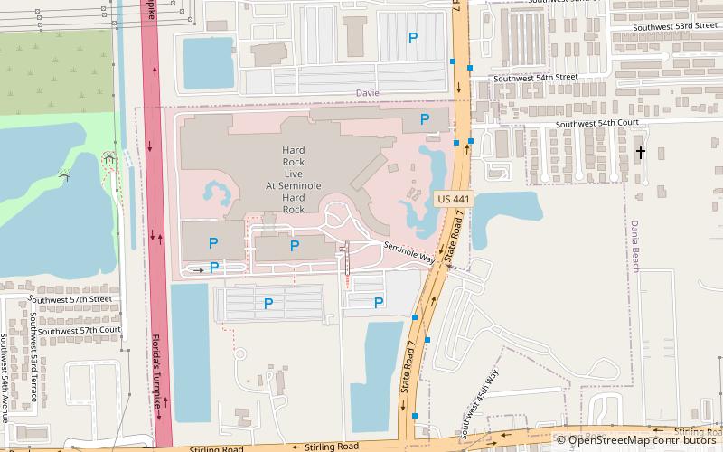 Bol Seminole Hard Rock location map