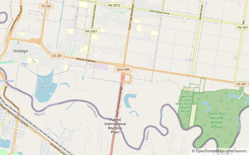 Pharr Texas Port of Entry location map