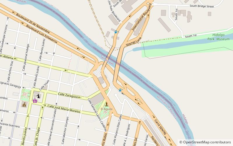 puente internacional mcallen hidalgo reynosa location map