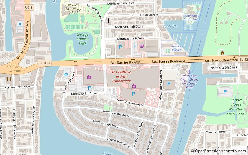 The Galleria at Fort Lauderdale location map