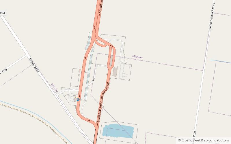 Anzalduas Port of Entry location map