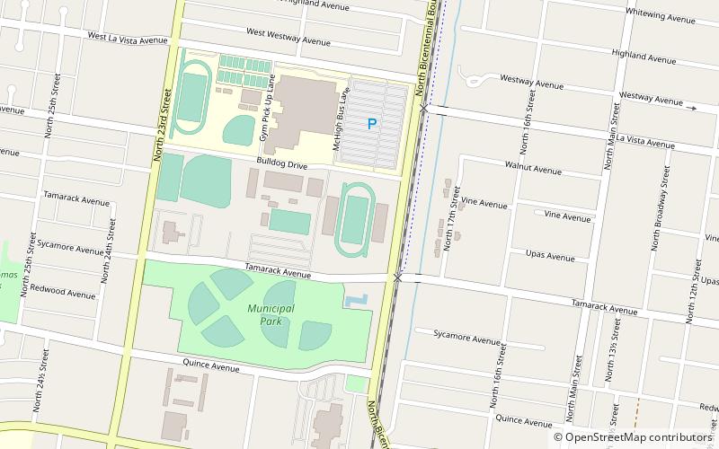 Garrett-Harrison Stadium location map