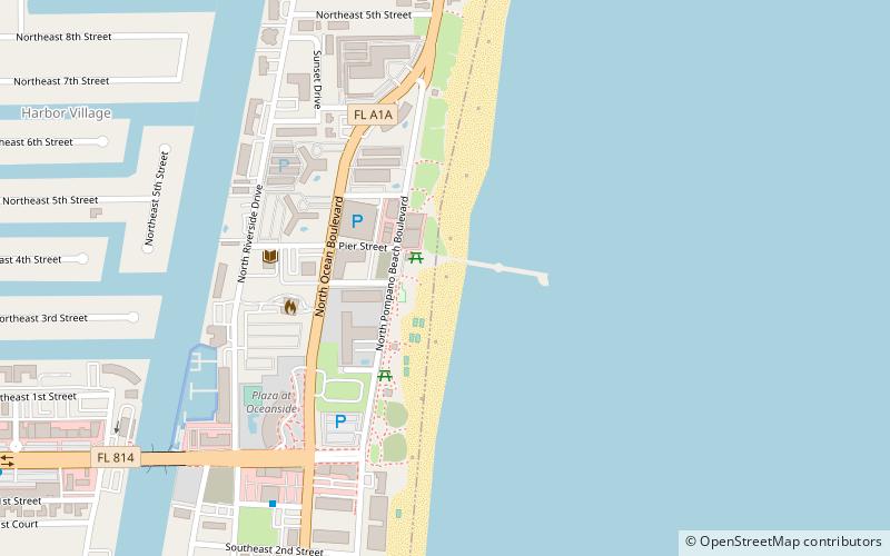 Pompano Beach Pier location map