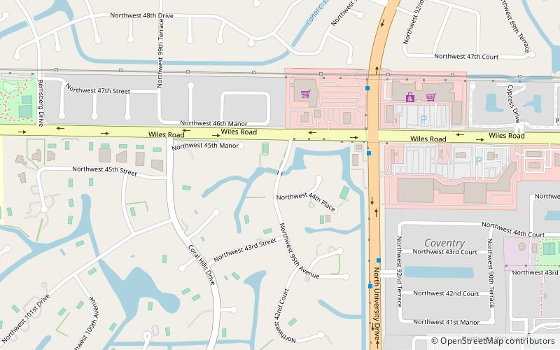 Coral Springs Covered Bridge location map