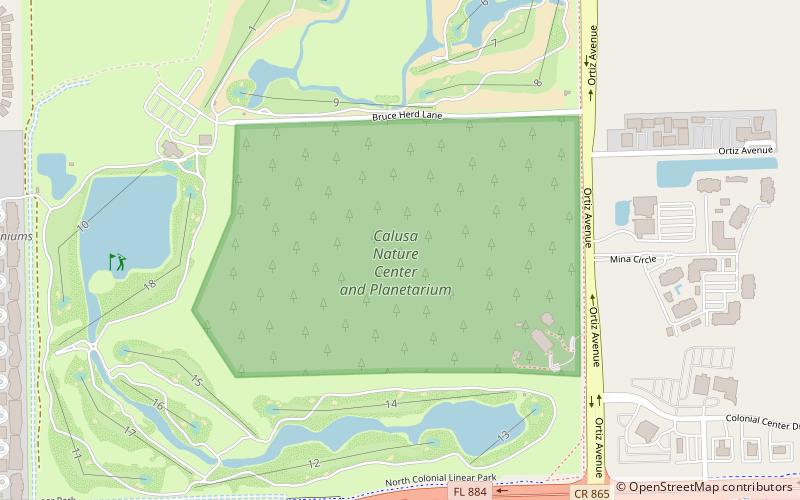 Calusa Nature Center and Planetarium location map