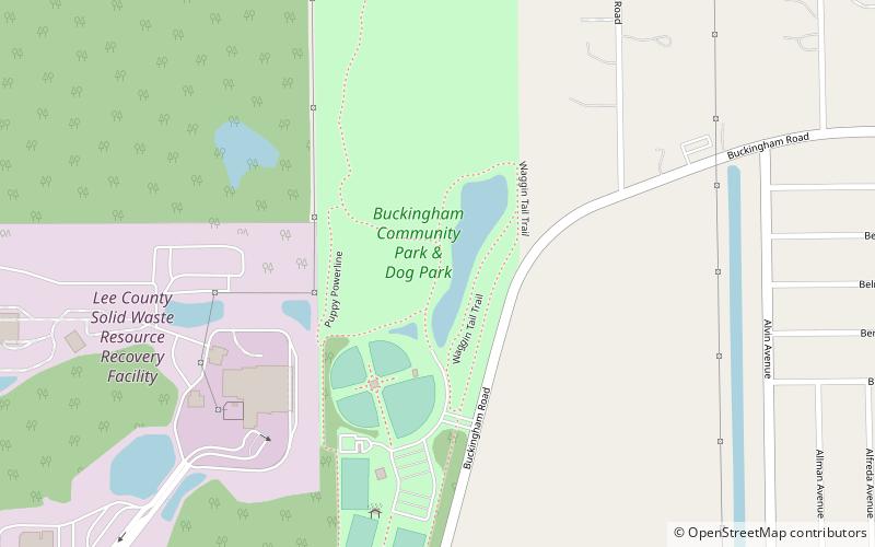 Barkingham Dog Park location map