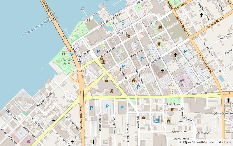 Old Lee County Courthouse location map