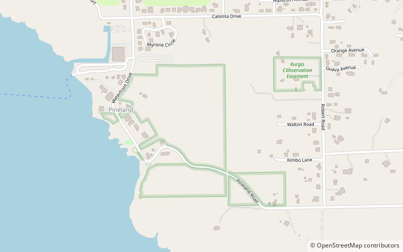 Pineland Archeological District location map