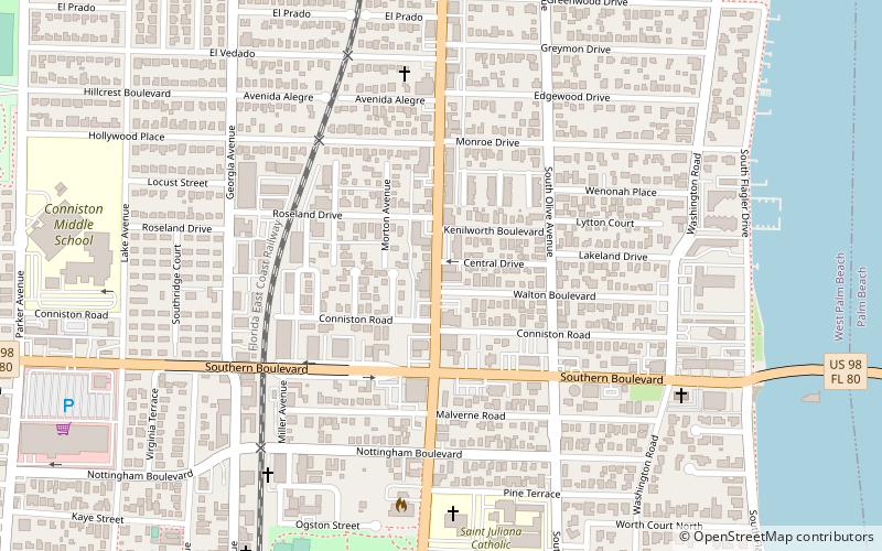 West Palm Beach Antique Row Art & Design District location map