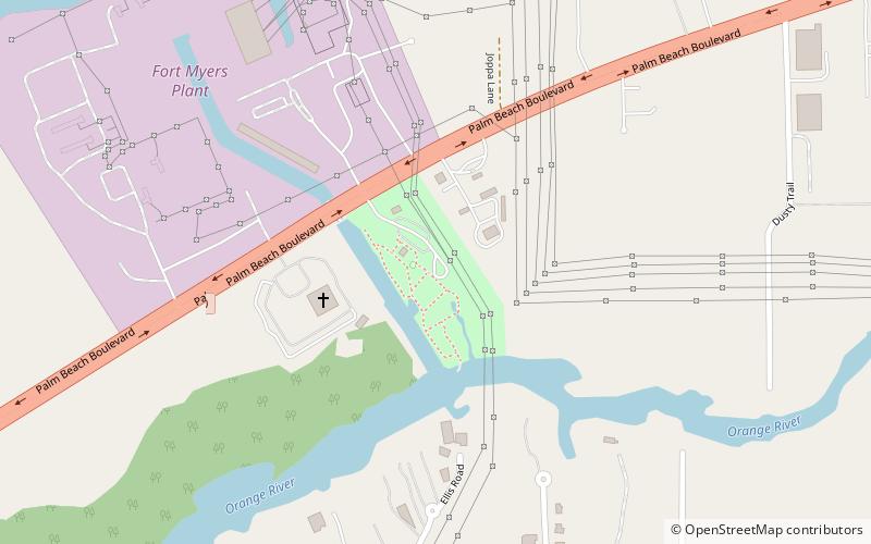 Lee County Manatee Park location map