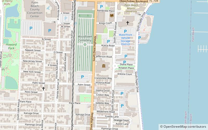 Norton Museum of Art location map