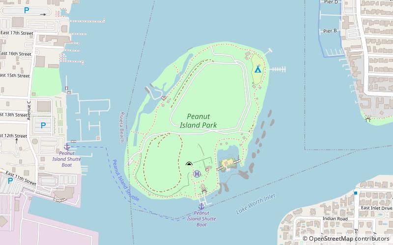 peanut island palm beach shores location map