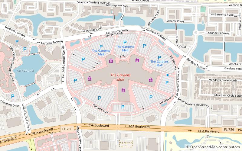 The Gardens Mall location map