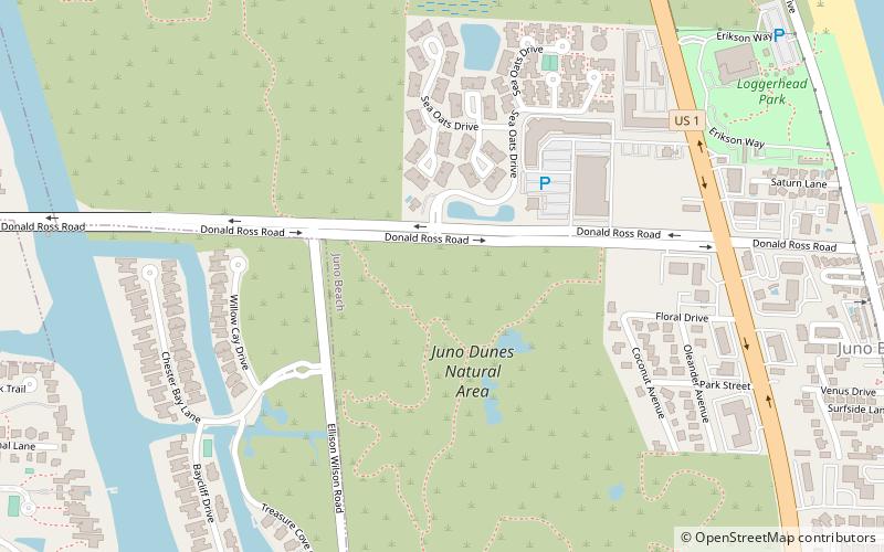 Juno Dunes Natural Area location map